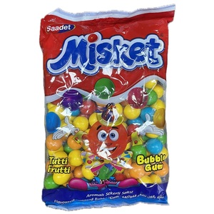 FEZA Saadet Misket Tutti Frutti Bubble Gum Bag Bonbons aromatisés pour enfants Anglais - Product Image 1