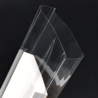 Impression personnalisée de cartes de vœux de Noël en plastique transparent, autocollants, emballages en sachets OPP