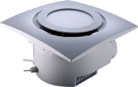 Ventilateur d'extraction d'air mural silencieux en plastique carré de 8 pouces, ultra silencieux, à roulement à billes, avec éclairage LED