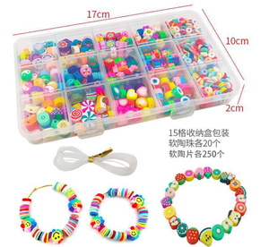 Perline all'ingrosso fai da te per bambini in età prescolare con diverse forme, colori e disegni stampati – Divertimento per i più piccoli con i amici durante il tempo trascorso a creare braccialetti fai da te - Product Image 3