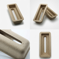 Plateau à chaussures en pulpe moulée naturelle, insert d'emballage en papier recyclé, écologique