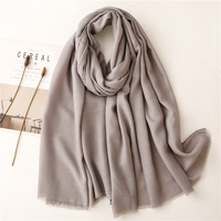 Voiles unis prêt à expédier pour Hijab dames haute qualité couleur unie longue coton femmes musulmanes dubaï écharpe et turban