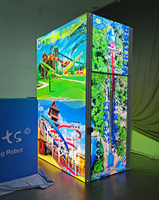 Espositore Portatile in Alluminio Economico e Personalizzabile con Illuminazione e Insegna per Eventi di Marketing
