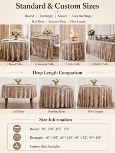 Wholesale High Quality 120" Navy Blue <strong>Green</strong> Crushed Velvet Round <strong>Tablecloth</strong> for Dining Wedding Party Events Decoration - Product Image 4