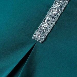 S-5XL सुरुचिपूर्ण मुस्लिम गुलाब ठोस रंग लंबी आस्तीन वाली अनुक्रमित पोशाक फैशनेबल बुलबुला आस्तीन लंबी स्कर्ट - Product Image 4