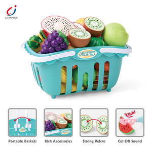 Juego de Cocina en Miniatura Chengji, Set de Cocina Realista para Niños, Canasta de Compras de Simulación, Divertido Juguete de Plástico para Cortar Verduras y Frutas - Product Image 2
