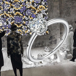 แหวนเพชรคลาสสิค ชิงหลง 18K ทองคำแท้ ได้รับการรับรองจาก IGI เพชร 1 กะรัต สี D เพชรเลี้ยงในห้องปฏิบัติการ ชุบโรเดียม 3 กรัม ทรงบริลเลียนท์ สำหรับทุกเพศ - Product Image 2