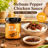Sauce au poivre vert du Sichuan en gros, condiment chinois Mala Chili, pot de 130g pour les distributeurs alimentaires