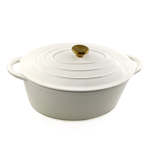 <span class=keywords><strong>Prix</strong></span> d'usine, <span class=keywords><strong>cocotte</strong></span> en <span class=keywords><strong>fonte</strong></span> émaillée de couleur blanche de 7,7 L, <span class=keywords><strong>cocotte</strong></span> ovale pour rôtir la dinde, <span class=keywords><strong>cocotte</strong></span> en <span class=keywords><strong>fonte</strong></span> de couleur blanche - Product Image 2