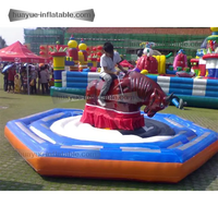 Machine d'équitation gonflable pour enfants/adultes, jeu de fête en plein air