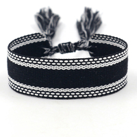 Bracelet en tissu classique à motif léopard, peut être brodé avec un logo, bracelets en sangle, fabrication de bracelets d'amitié DIY