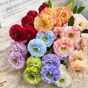 Flores Artificiales de Peonía, 5 Cabezas, de Seda en Capas, Decoración para Bodas, Resistentes al Agua, Decoración para Interiores y Exteriores - Product Image 1
