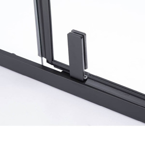 Paroi <span class=keywords><strong>de</strong></span> douche en verre trempé noir à cadre complet 137x755mm pour hôtel, avec charnières modernes, <span class=keywords><strong>de</strong></span> l'usine <span class=keywords><strong>Suez</strong></span>, pour cabine <span class=keywords><strong>de</strong></span> douche fermée - Product Image 3