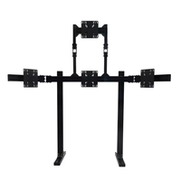 Support universel pour moniteurs en profilés aluminium, montage rapide et facile, réglage de précision, support pour quatre moniteurs pour simulateur de course