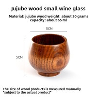 Tasse à thé jetable en bois de jujube moderne, anti-brûlure, 150 ml, pour les fêtes, ensemble de thé, fabricant en gros
