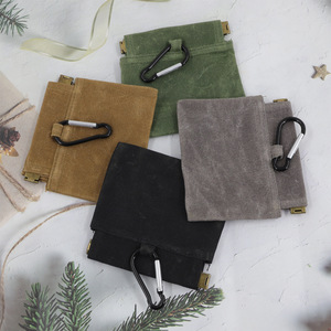 Pet Training Snack Bags Canvas Portable Outdoor Dog Food Storage Anti Loss Walking Feeding Bag Black Gray Khaki Military Green - Product Image 1
