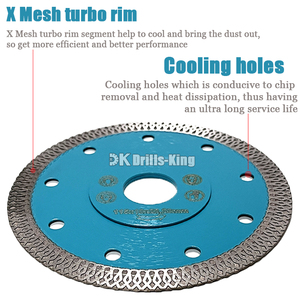 Lames de coupe <span class=keywords><strong>diamant</strong></span>ées professionnelles 105/115/<span class=keywords><strong>125</strong></span>/180mm <span class=keywords><strong>disque</strong></span> <span class=keywords><strong>diamant</strong></span>é lame de scie Turbo frittée pour carreaux de porcelaine à coupe sèche/humide - Product Image 4