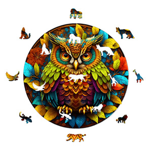 Hamaileon Único Animal Forma Coruja Madeira Puzzles DIY Toy Jigsaw Puzzles Presentes de aniversário para Puzzle Amantes Família e Amigos