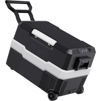 Refrigerador Portátil de Doble Zona para Auto, 45L, Compresor Eléctrico Solar para RV, Congelador, Puerto USB, Bajo Ruido, Eficiente Energéticamente, 12V DC