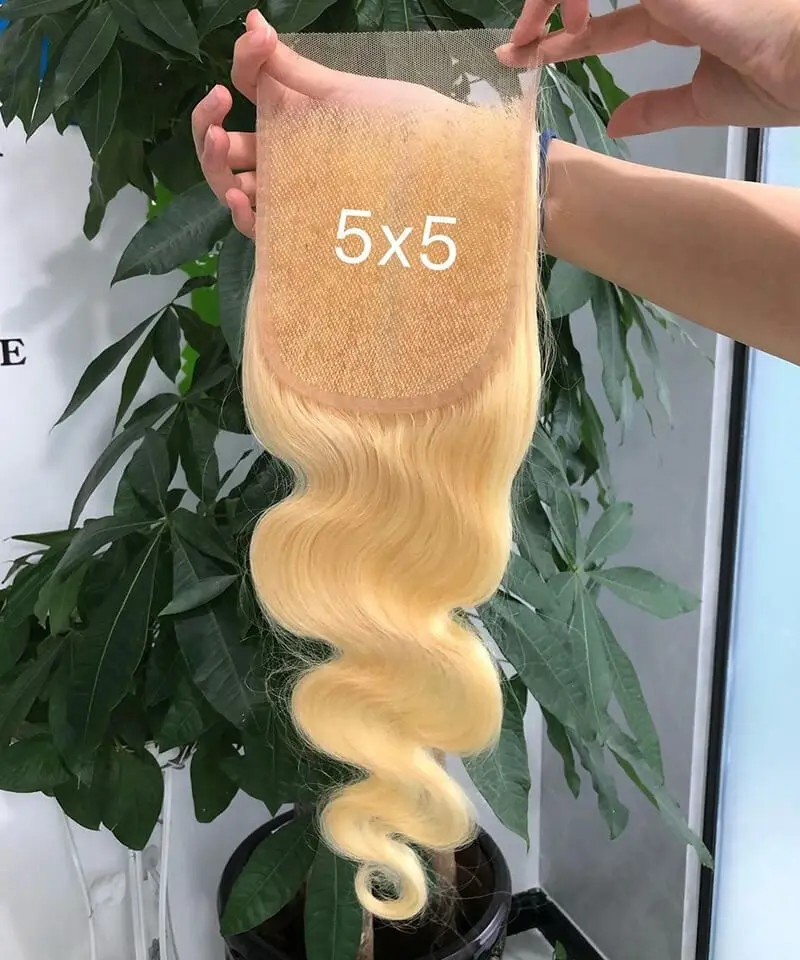 BMF Hair 613 Blonde Body Wave 4X4 5x5 HD fechamento do laço 12A cabelo humano virgem brasileiro fechamento do laço HD indetectável