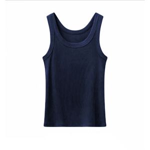 RUICHI Custom Women Crew Neck Ribbed Sleeveless Vest, 260GSM Thick Vertical Striped Slim Tank <strong>Top</strong> - Product Image 3