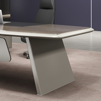 Mobilier de bureau Table Chaise Combinaison 2m Tables d'ordinateur de bureau en forme de L Mobilier de bureau de travail pour patron à vendre