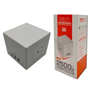 1203US plug desktop PD20W Fast charger usb-A And Type-c power strip Rubik's cube Shape US Extension plug and socket