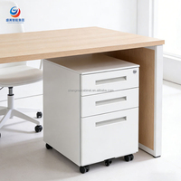Armoire latérale en acier moderne verrouillable, organiseur de classement métallique à 3 niveaux pour la maison, le bureau, l'école, la salle de sport - Utilisation commerciale