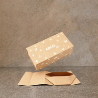Boîte cadeau pliable en kraft motif libellule, impression personnalisée pour boulangerie, pâtisserie, aliments, cadeaux, vente en gros, directement de l'usine