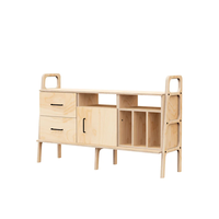Meuble de rangement minimaliste haut de gamme pour tourne-disque vinyle avec tiroirs de rangement