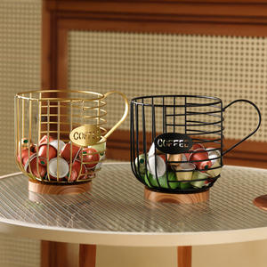 35개의 케어리그 캡슐을 위한 뚜껑이 있는 K컵 홀더 친환경 금속 커피 캡슐 보관함 주방 카운터용 - Product Image 1