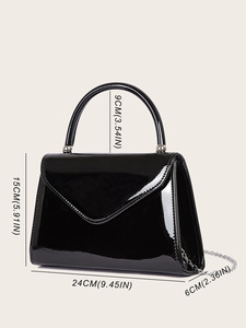 2024 compras en línea Mini bolsos de moda mujer negro PU bolso de mano para damas - Product Image 3