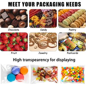 Sacs en cellophane auto-adhésifs, 500 pièces, transparents, 3x4, 4x6, 5x7, refermables, pour l'emballage et le stockage des collations - Product Image 6