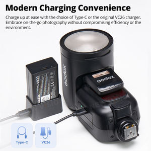 <span class=keywords><strong>Flash</strong></span> professionnel Godox V1Pro N V1 <span class=keywords><strong>Pro</strong></span> TTL Li-ion à tête ronde, transmission sans fil, pour NIKON - Product Image 5