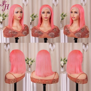 FH, pelucas cortas baratas, Bob peruano crudo, rojo borgoña, 613, peluca Bob de Color Rubio, peluca Frontal de encaje de cabello humano - Product Image 6