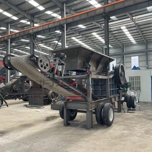 Concasseur à mâchoires portable, machine de concassage de pierres, capacité maximale de 15 tonnes/h avec moteur AC pour granit, basalte, calcaire - Product Image 3
