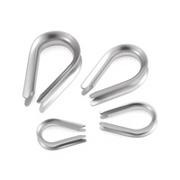 Gerrison Anneau de protection pour câble métallique en acier inoxydable 304, type cœur de poulet, à large ouverture et verrouillable, Chine continentale