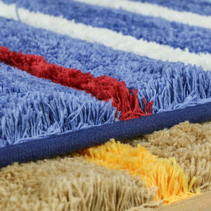 <span class=keywords><strong>Tapis</strong></span> de sol en microfibre festonné 3D, <span class=keywords><strong>tapis</strong></span> de salle de bains <span class=keywords><strong>antidérapant</strong></span> de couleur à rayures ondulées, effet stéréoscopique - Product Image 4
