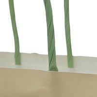 Boîte cadeau en papier beige de luxe avec poignées en corde torsadée en papier vert, emballage élégant pour lunettes/montres, conçu pour les marques haut de gamme
