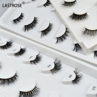 Demi Cils Naturels Fait à la Main Fox Eye Soie Cat Eye Cils Fluffy Wispy D Curl Volume Pestanas Postizas Cils à Bande Complète