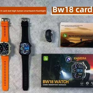 Nouvelle <span class=keywords><strong>montre</strong></span> connectée carrée BW18 IPS en silicone avec carte SIM indépendante et lampe torche LED pour une conception triple protection - Product Image 3