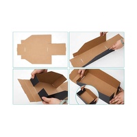 Boîte à corbeille ouverte Kraft Boîtes en carton ondulé pour étagères de garde-manger Garage Bureau Boutique Présentoir Boîtes en carton Bacs de rangement