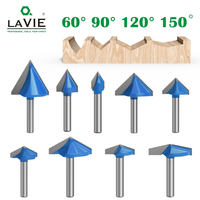 LAVIE Brocas de Fresado en V de 6mm para Formar Bordes y Biselados en Madera -C C06027