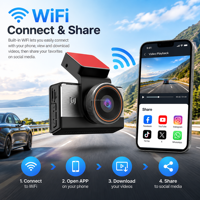 Nouveau Wifi Gps 2K Dash Camera 4g Carte Sim Voiture Dvr Voiture Boîte Noire Avant et Arrière Double Objectif Wifi Gps 2k Dashcam 4g 2k Dash Cam