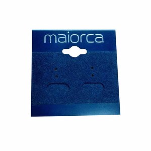 OEM custom Logo deep blue PVC card jewelry display case black <span class=keywords><strong>velvet</strong></span> - Product Image 1