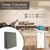 Interruptor de Pared Inteligente LangYeao Tuya WiFi+RF433 1/2/3 Gang, Control Remoto por Aplicación Smart Life, Compatible con Alexa y Google Home