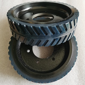 Rueda de transmisión de Robot <span class=keywords><strong>AGV</strong></span> PU, alta calidad, industrial, hierro fundido, espiga - Product Image 3