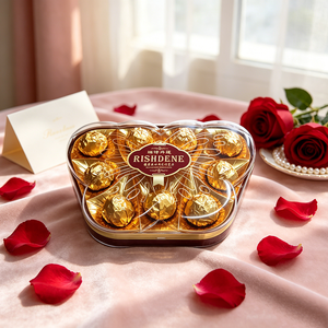Scatola Regalo di Cioccolatini Ripieni di Wafer alla Nocciola a Forma di Farfalla, Cioccolatini Confezionati Singolarmente in Foglia d'<span class=keywords><strong>Oro</strong></span> in Contenitore Trasparente - Product Image 2