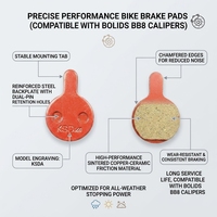 Set Sepasang Kampas Rem Mekanik Semi Metalik Sintered Berbahan Logam Tipe KSD BB8 untuk Sepeda MTB