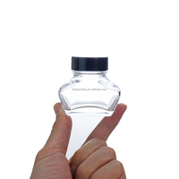 Bouteille vide en verre pour encre de stylo-plume, avec bouchon à vis, pour sérigraphie, fournitures de papeterie, vente en gros